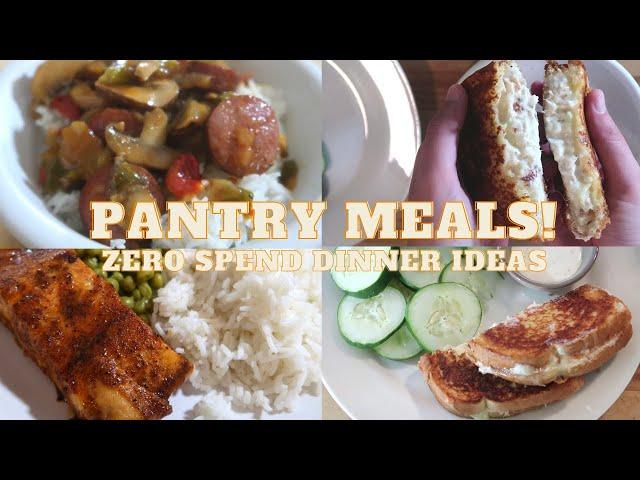 WHAT'S FOR DINNER PANTRY MEALS | NO SPEND BUDGET MEALS | SHELF COOKING EASY RECIPES