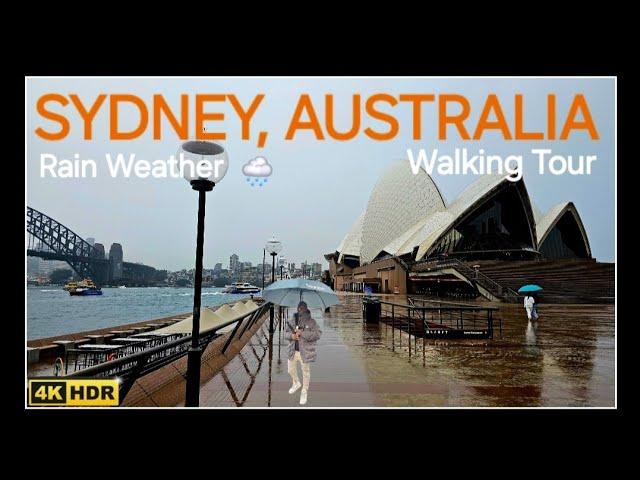 SYDNEY AUSTRALIA | Visual Walking Tour - Non-Stop Rain Walk | 4K 60fps 
