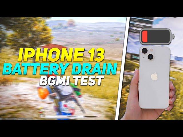 IPHONE 13 PUBG BGMI BATTERY DRAIN TEST AFTER IOS 17.5.1 UPDATE  IPHONE 13 REVIEW IN 2024