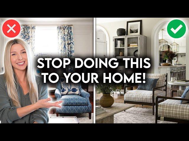 10 COMMON INTERIOR DESIGN MISTAKES + HOW TO FIX THEM