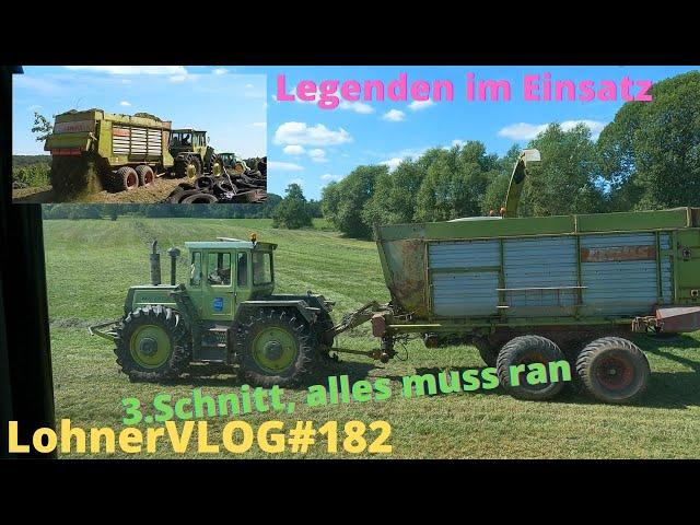 LohnerVLOG#182 MB-Trac 1500, Claas Jagaur 840, John Deer 7810 und Fendt 926 Vario TMS im 3.Schnitt