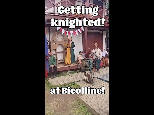 Getting knighted at the biggest LARP in North America (Bicolline!)