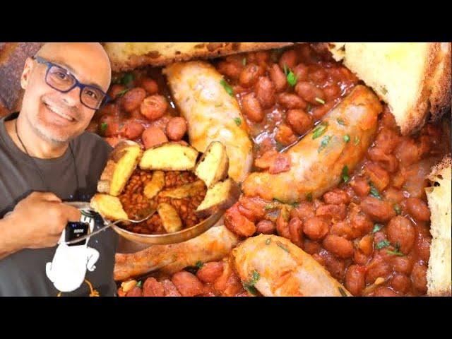 SALSICCIA E FAGIOLI della TRADIZIONE  ABBESTIA con Bruschetta e riso Rosso salsiccia e fagioli