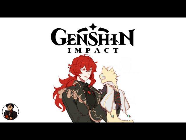 Aether turned into a cat (Genshin Impact Comic Dub)