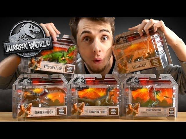 ALL JURASSIC WORLD ATTACK PACK DINOS!!! - Mattel Review and Unboxing