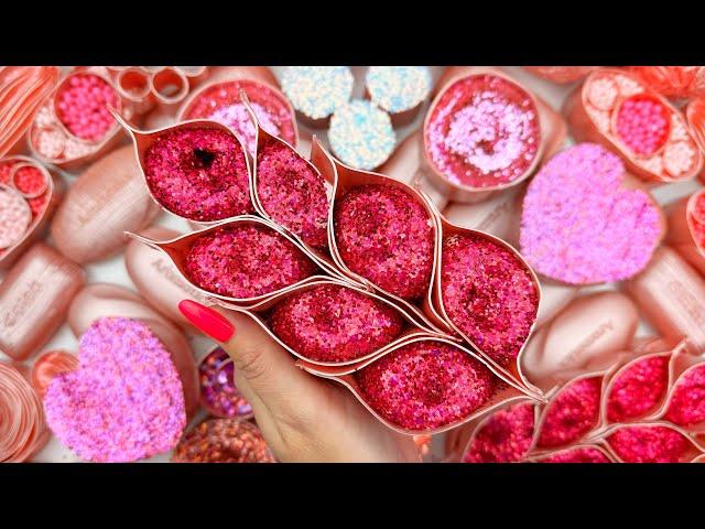 [ASMR]SOAP&GLITTER(4K)Soap boxes with foam glitter&starchCutting soap cubes 4K