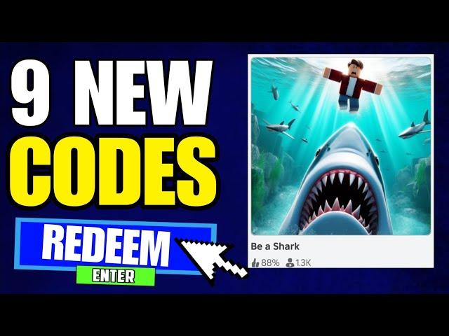 ROBLOX BE A SHARK CODES 2024!! | BE QUICKLY |