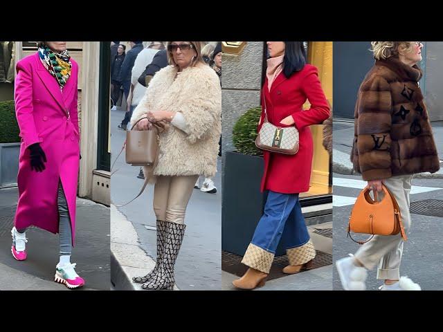 ITALIAN STREET STYLE JANUARY 2025 | MILAN TRENDY LOOK | LUXURY WINTER FASHION VLOG OF ITALY