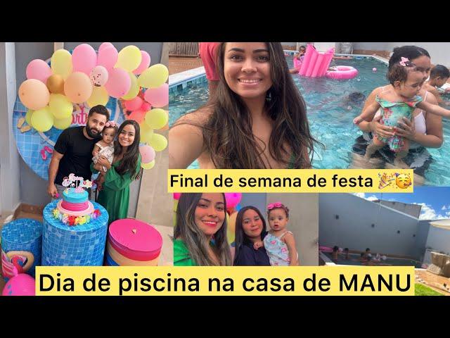 DIA DE PISCINA NA CASA NOVA DA MINHA IRMÃ  ft: manu e flavia 🫶