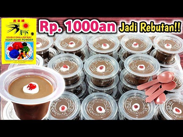 CUKUP 1 SACHET AGAR BISA JADI 50 CUP, LANGSUNG BISA JUALAN. Puding Cokelat Rp.1000an | Usaha Rumahan