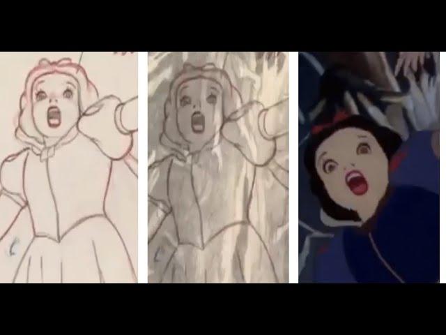 Animation of Snow White Running Through the Forest