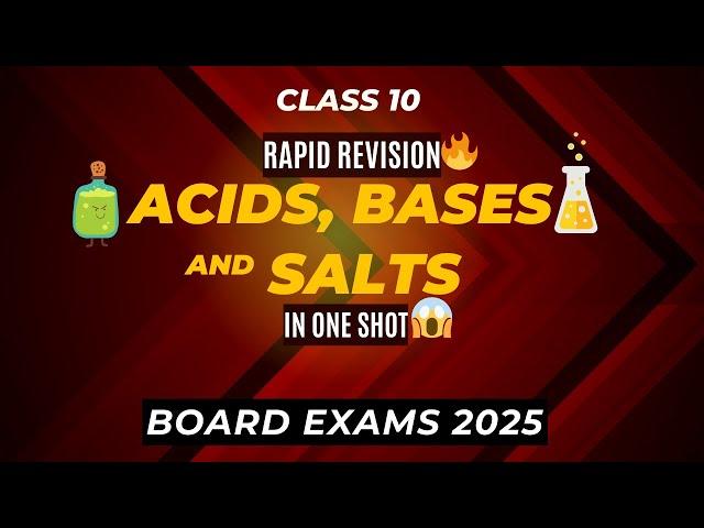 Acids Bases And Salts Class 10 | One Shot | NCERT