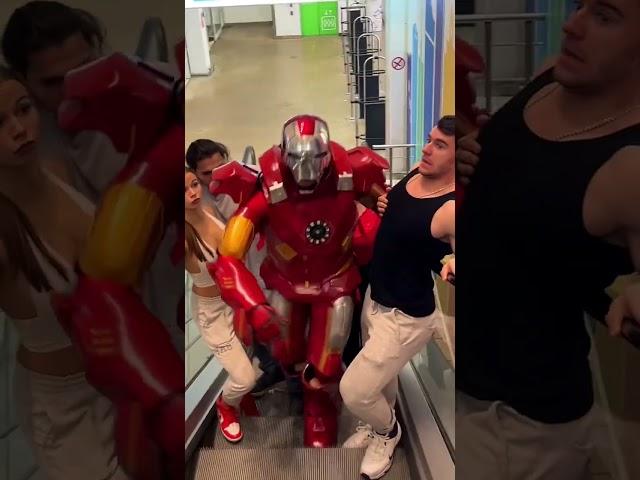 Iron man Escalator Prank