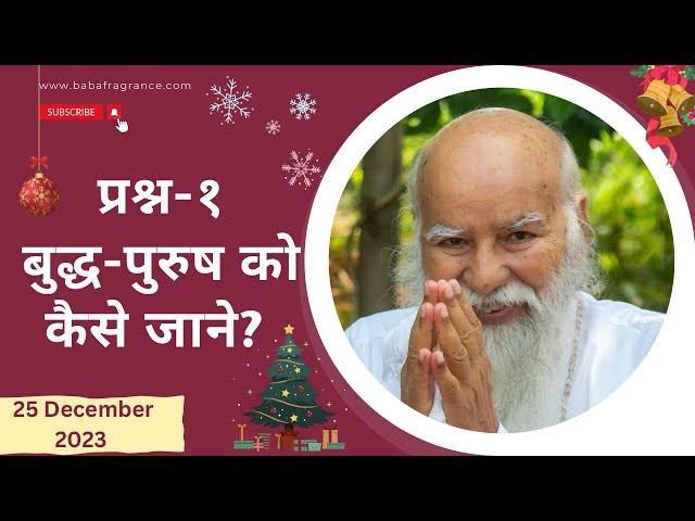 बुद्ध-पुरुष को कैसे जाने?- 25 Dec 2023 Part-1 - Swami Purnanandji (Baba)