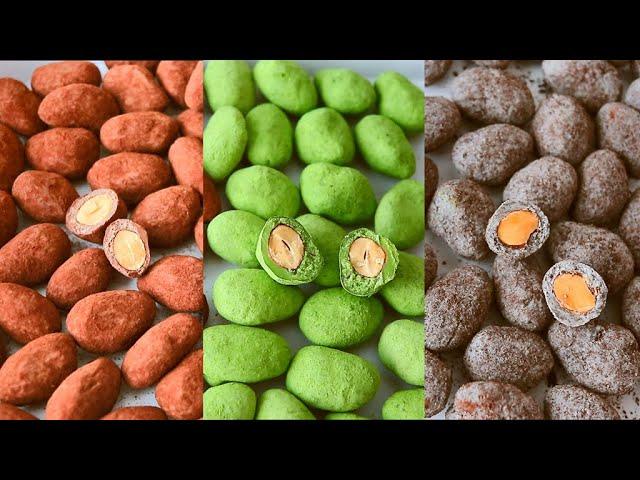 아망드 쇼콜라/how to make Almond chocolate(amande chocolat)/아몬드 초콜릿 만들기/Milk ,Green tea,Oreo chocolate