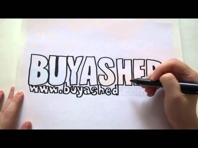 Awesome Video of a talented friend sketching our shed logo... www.buyashed.com.au