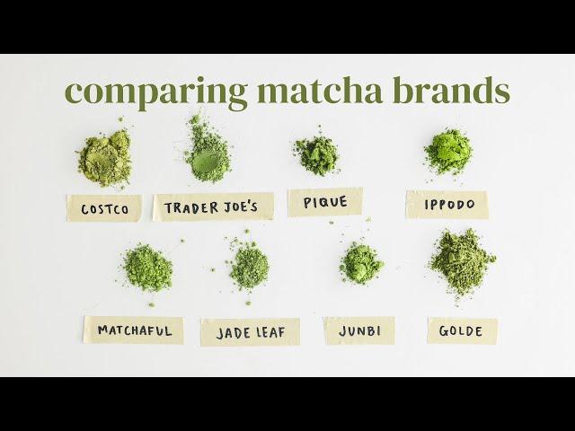 Trying 8 Matcha Brands So You Don't Have To | Ep 1: Trader Joe's, Jade Leaf, Golde, Matchaful, Pique