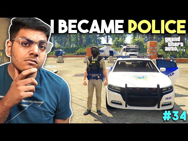 I Became A Police Officer In GTA  5 | GTA 5 Grand RP #34 | MrLazy [HINDI]