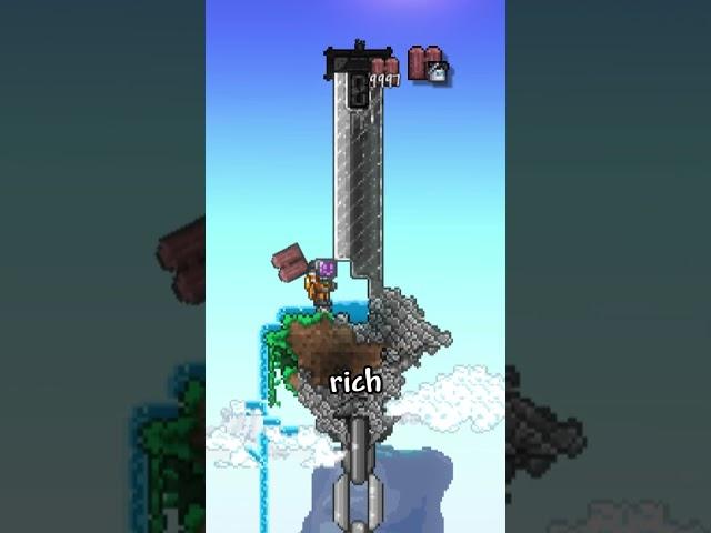 Quick "Buster Sword" Building Tips in Terraria ️ #terraria