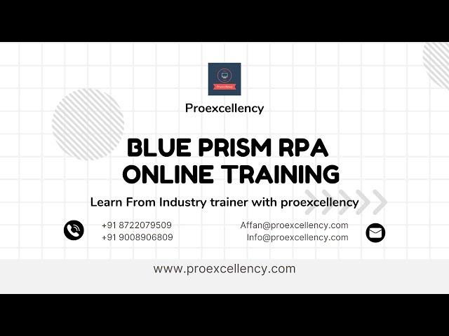 Blue Prism RPA Online training Learn from experts with proexcellency