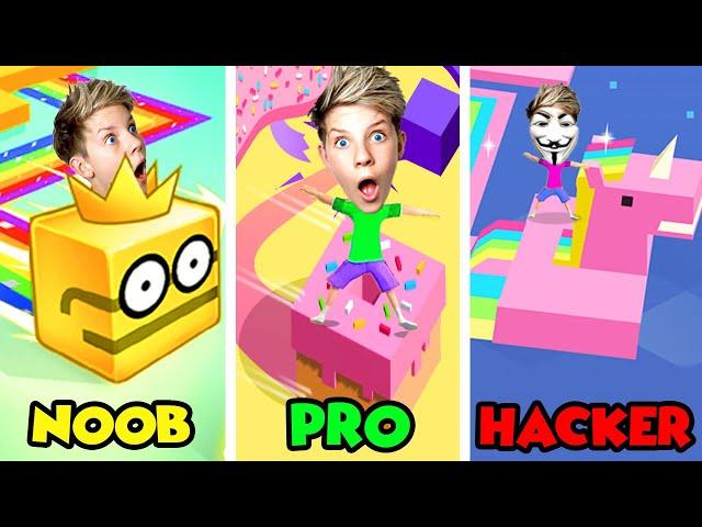 Can We Go NOOB vs PRO vs HACKER In PAPER.IO 2!? Prezley