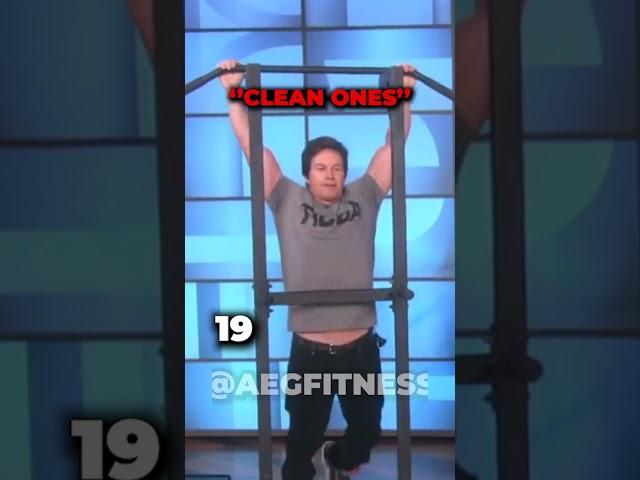 Mark Wahlberg Does 40 ''Clean'' Pull Ups  #Shorts