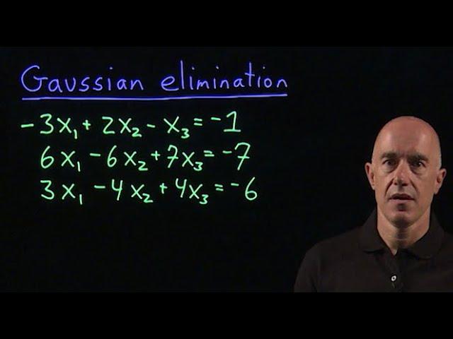 Gaussian elimination | Lecture 10 | Matrix Algebra for Engineers