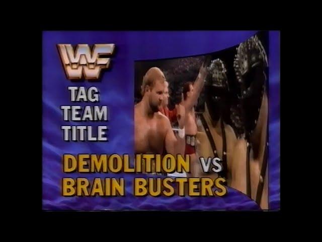 Tag Titles   Brain Busters vs Demolition   SuperStars Nov 4th, 1989