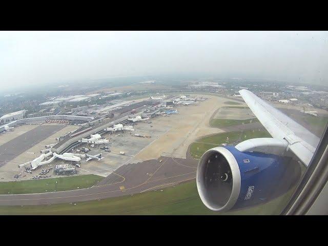 British Airways 767-336ER - Oldest BA 767 Rainy Takeoff from London Heathrow