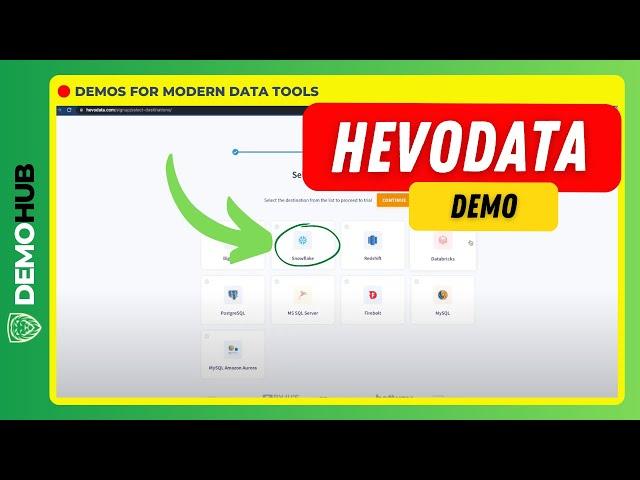 HevoData Demo // Modern End-to-End Data Pipeline Platform (ETL and Reverse ETL) | Demohubd.dev