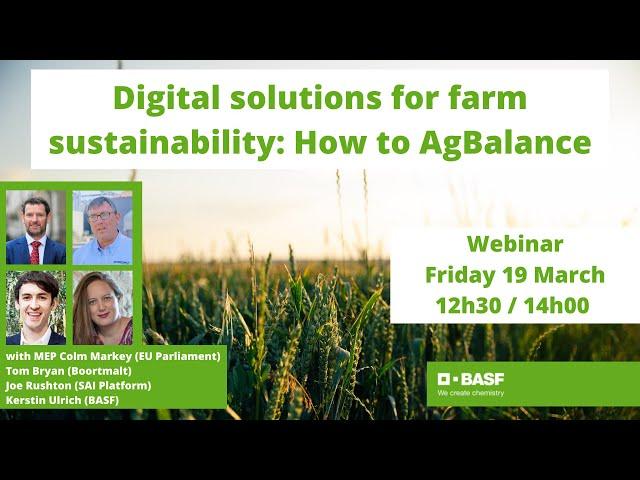 BASF Agricultural Science Policy Webinar Series – Digital tools for farm sustainability