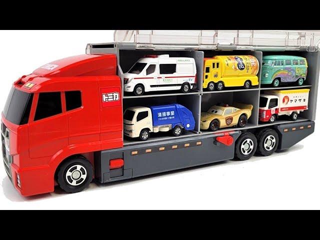 13 Types Tomica Cars  Tomica opened and stored in the big Okatazuke convoy