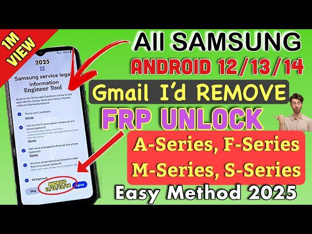2025 New Samsung FRP Bypass (100% FREE) Android 12-13-14 Latest Security Frp Unlock Without Pc 2025