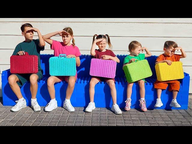 Picnic infantil con cestas de colores  Vídeo para el desarrollo infantil | Vania Mania ESP