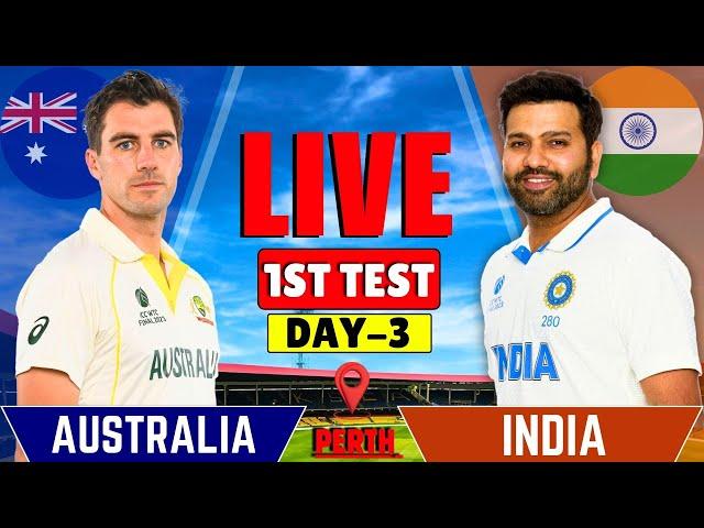 India vs Australia, 1st Test, Day 3 | IND vs AUS Live Match | Live Cricket Match Today | Session 1