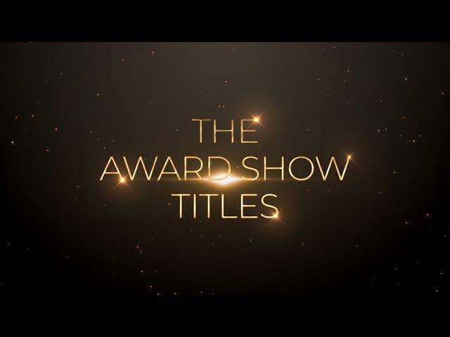 After Effects Tutorial : Award Show Golden Title Animation in After Effects