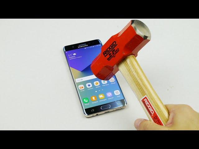 Samsung Galaxy Note 7 Hammer & Knife Scratch Test