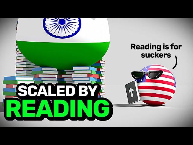 COUNTRIES SCALED BY READING | Countryballs Animation
