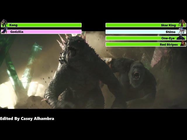 Godzilla x Kong: The New Empire (2024) Final Battle with healthbars 1/2