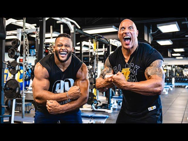 Aaron Donald & Dwayne ‘The Rock’ Johnson Full Gym Work Out