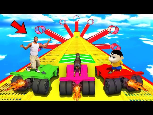 SHINCHAN AND FRANKLIN TRIED THE IMPOSSIBLE PARKOUR CHALLENGE GTA 5