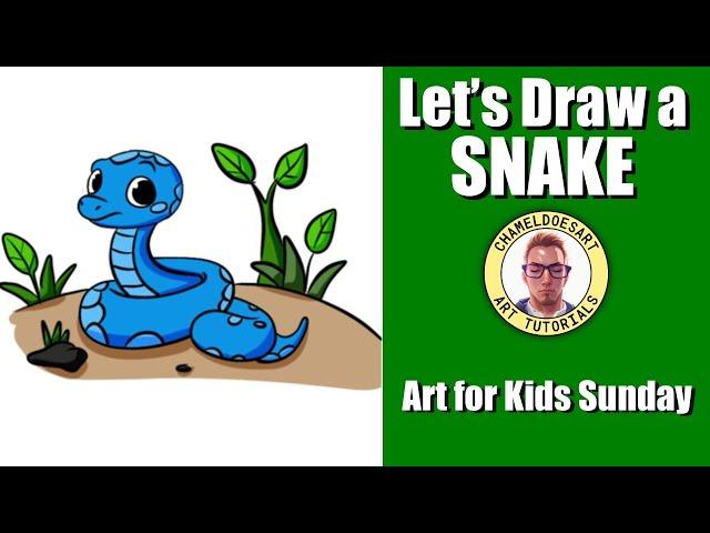 Slithering Creativity: Drawing a Snake - Fun Art Tutorial for Kids!