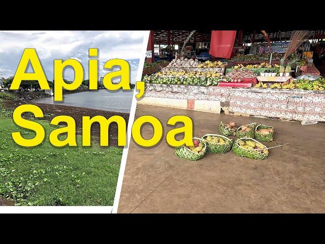 Walk around Apia, Samoa - Markets, coast, streets