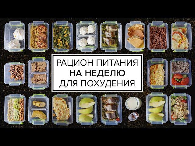 Экономное МЕНЮ НА НЕДЕЛЮ Для Похудения  Рацион Питания на Неделю для Похудения - Бери и Действуй!