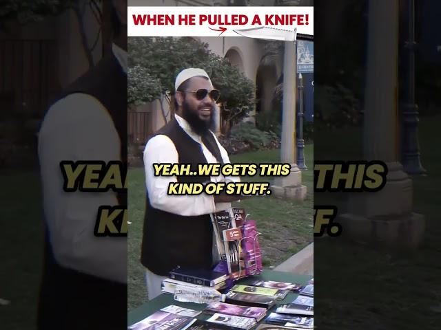  ATTACK CAUGHT ON VIDEO  HATER PULLED OUT KNIFE️RAN AWAY #shorts