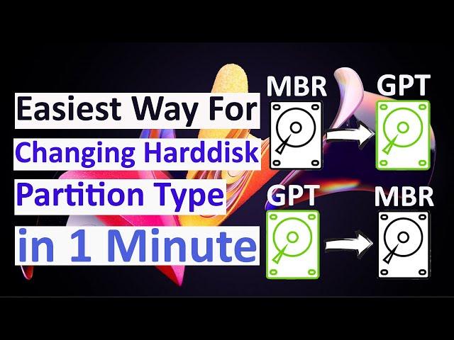 Changing USB from MBR to GPT and GPT to MBR