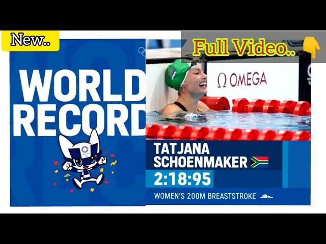 New World Record from Tatjana Schoenmaker in Women's 200m Breaststroke|World Records in Tokyo