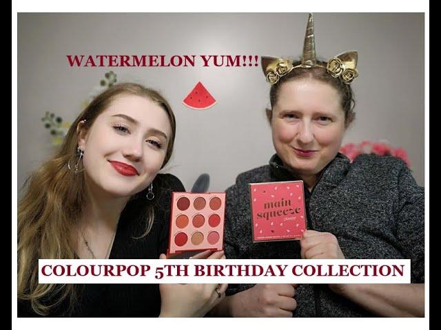 COLOURPOP 5TH BIRTHDAY WATERMELON COLLECTION Review and Swatches!! ft. Madi Anger