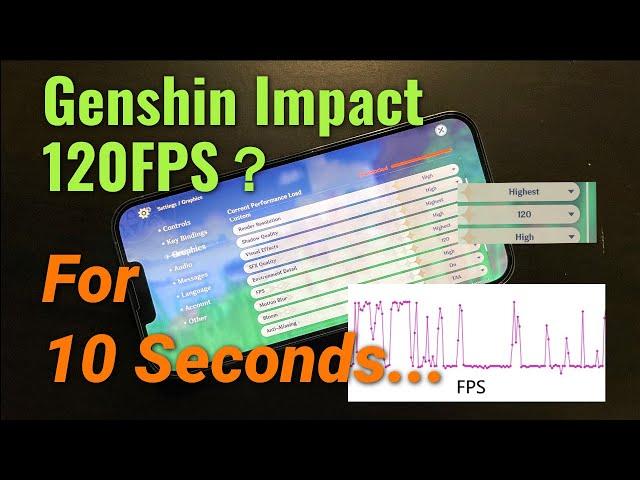 120fps Genshin Impact on iPhone 13 Pro Max is Amazing! ...for 10 seconds...