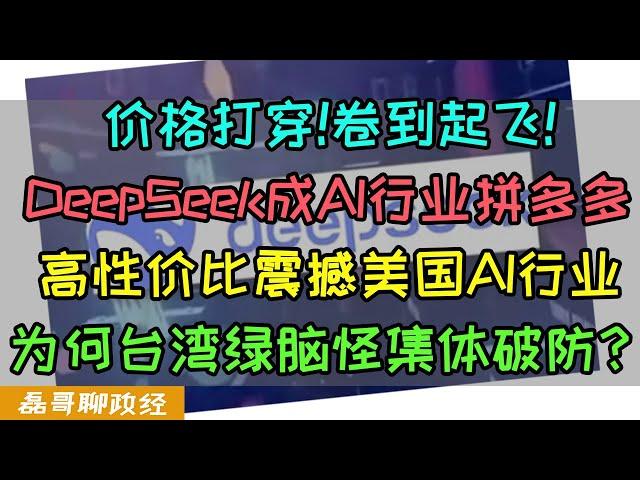 国产AI大模型DeepSeekV3横空出世！气坏台湾绿脑怪？DeepSeek震撼美国AI行业成价格屠夫，API价格直接打穿！比chatGPT低95%成为AI行业拼多多